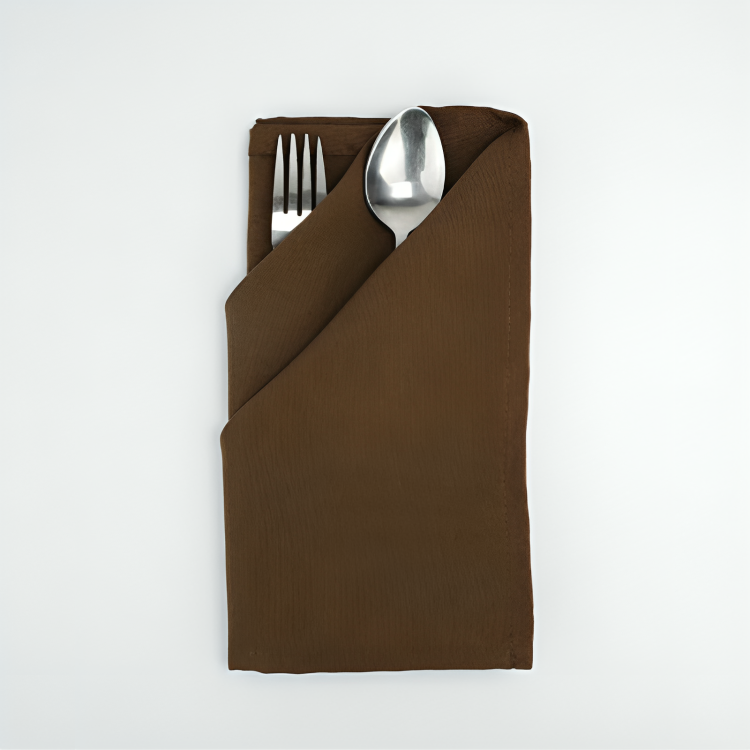 SPUN POLY NAPKIN - BROWN ( SPNP2020BROWN )