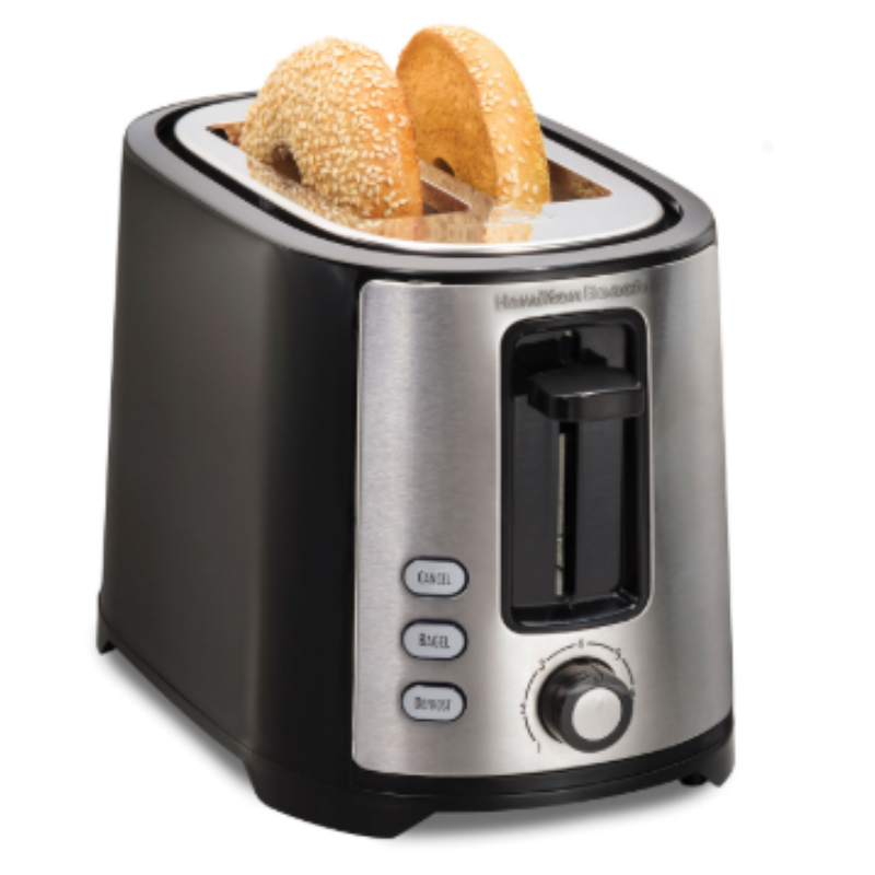 2 Slice Extra-Wide Slot Toaster, Xtra Wide Slots, Toast Boost, Adj. Shade Select, Black/Silver
