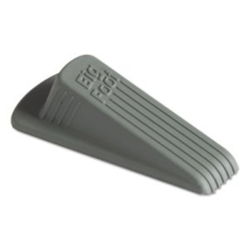 Big Foot Doorstop – No-Slip Rubber – Gray – 2.25w x 4.75d x 1.25h – 12/Case