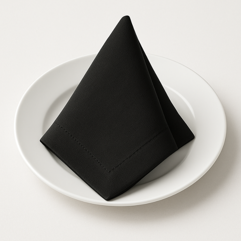 Black Napkins20" x 20"
