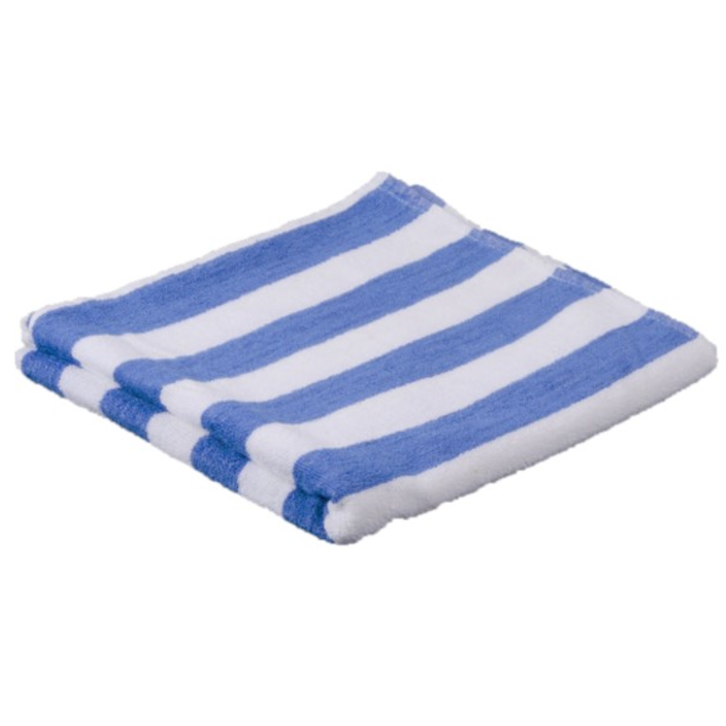 Blue Cabana Stripes 100% Ring-Spun Cotton