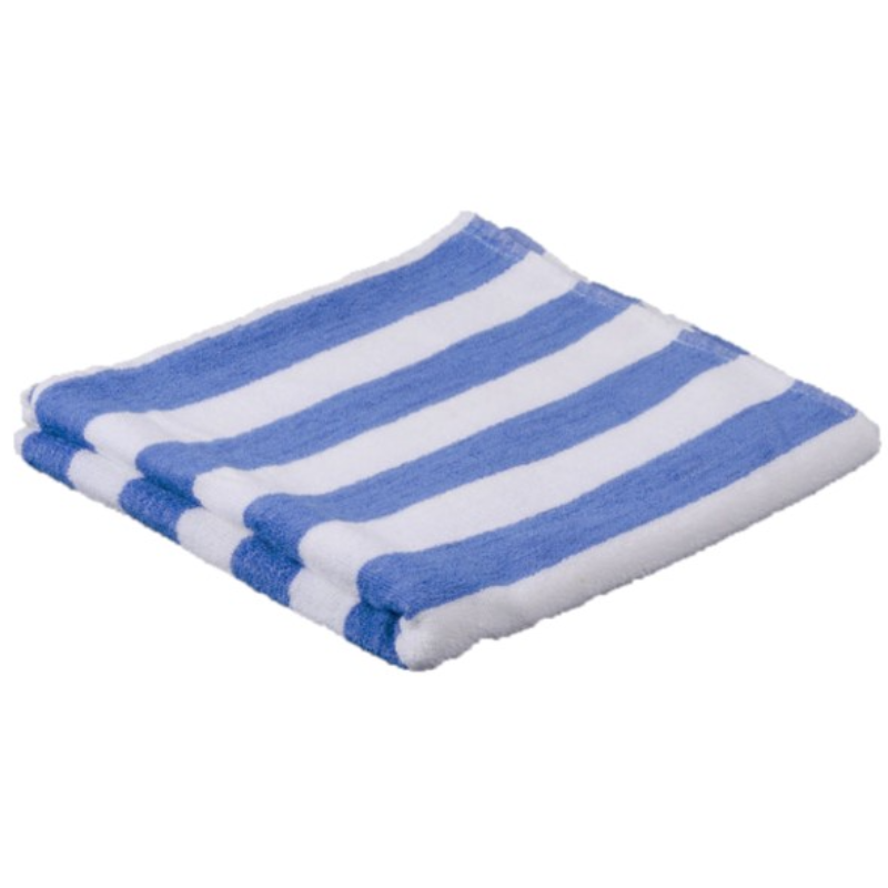 Blue Cabana Stripes 100% Ring-Spun Cotton