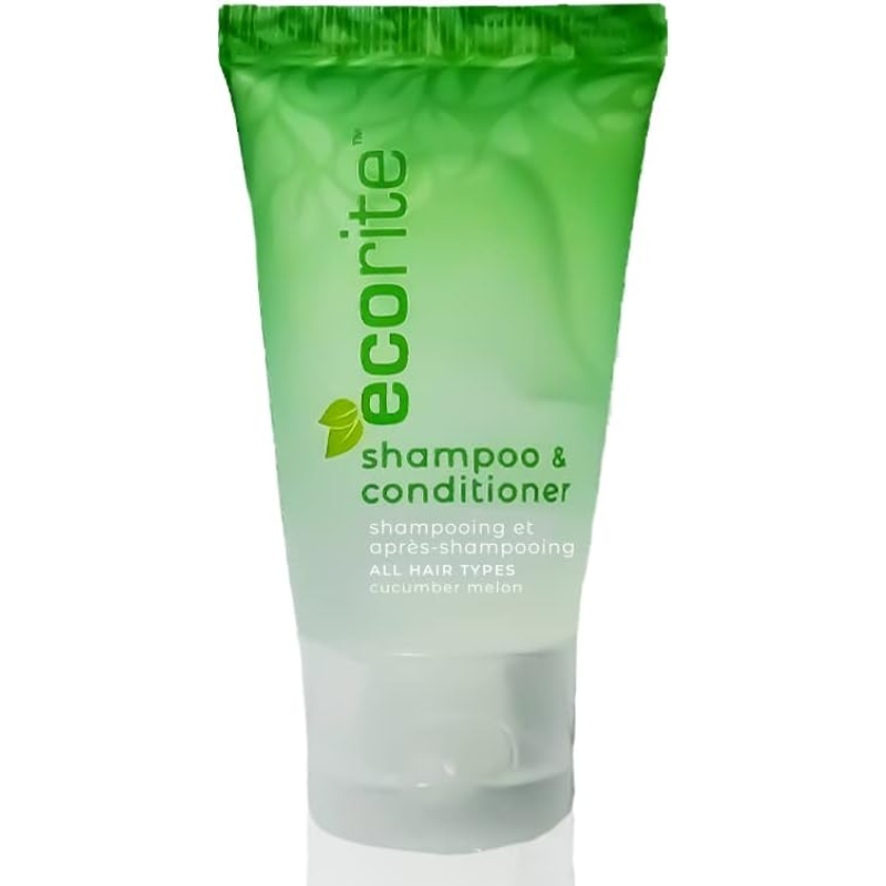 Ecorite Cucumber Melon 2-in-1 Shampoo & Conditioner – Travel Size 30mL / 1oz – Case of 288