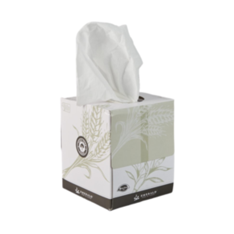Emerald 2-Ply Boutique Facial Tissue – Tree-Free, 30 Casepack