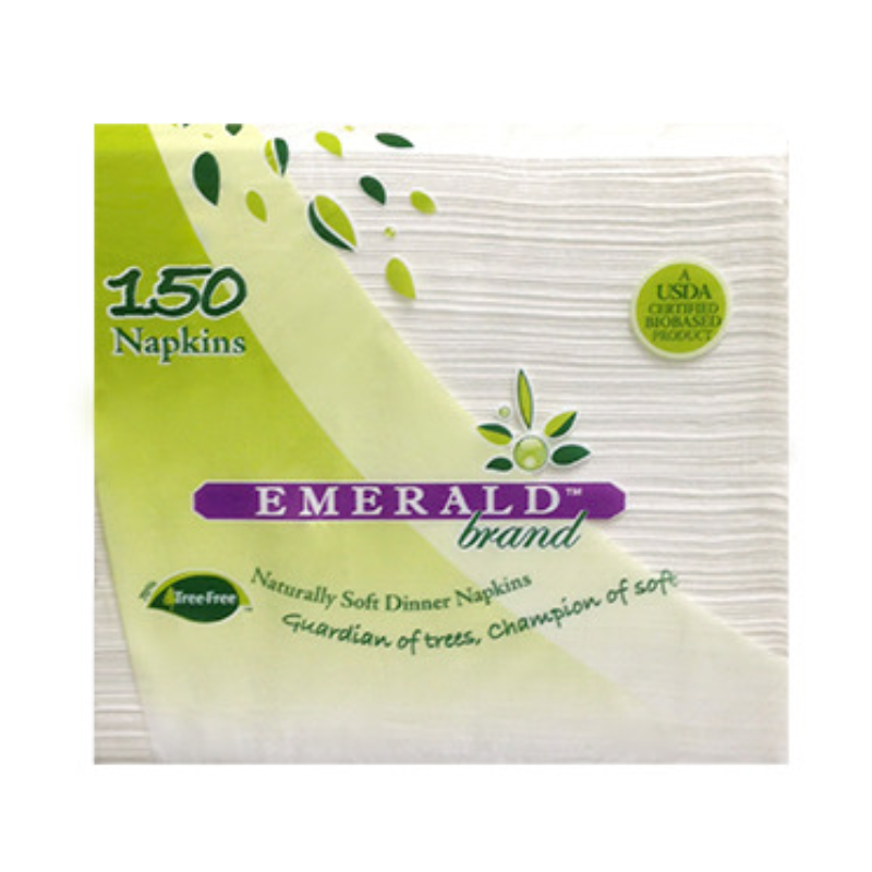Emerald 2-Ply Dinner Napkins – Tree-Free, 3,000 Casepack