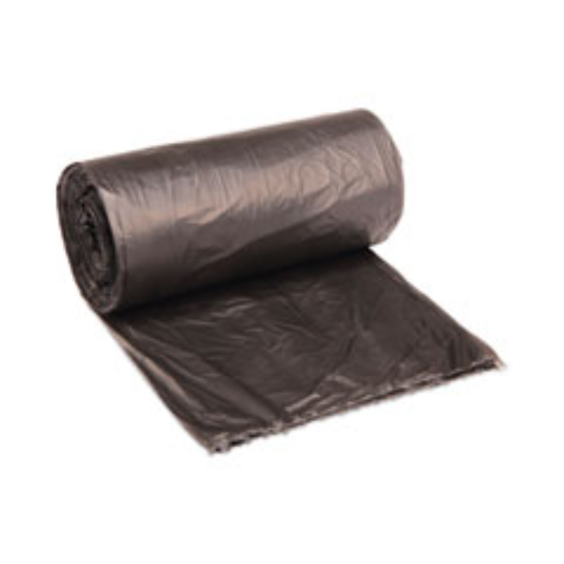 High-Density Liners – Black – 60 Gal – 14 Mic – 25 Bags/Roll – 200/Case