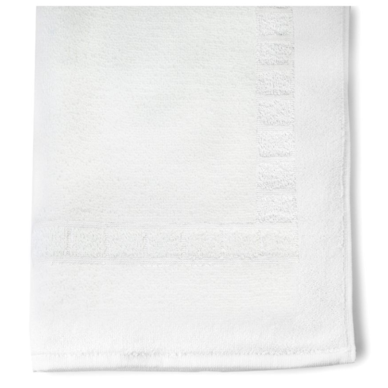 Hospro Square Bath Mats Bath Mat White, 86% Cotton/14% Polyester, Simple Square Pattern Border22" x 34"10.00 lb.