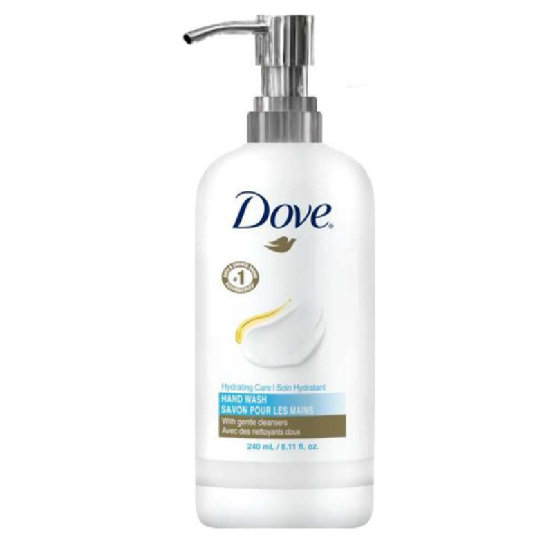 Dove Hydrating Care Hand Wash – 240mL (8.11oz) Bottle with Pump – 24 Case Pack