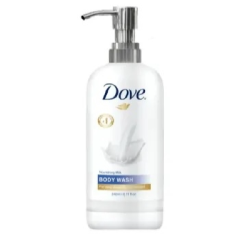 Dove Hydrating Care Body Wash – 240mL (8.11oz) Bottle with Pump – 24 Case Pack