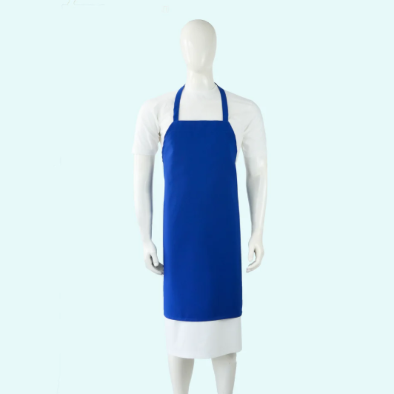 28x32 6.4oz SPUN POLY BIB APRON-NAVY BLUE NO/POCKET ( SPAP2833RBL )