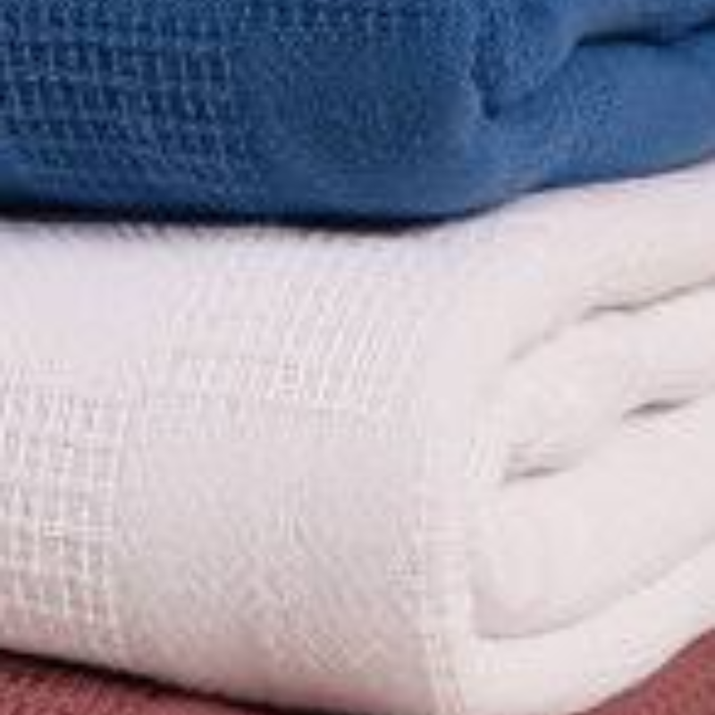 70X94 1.75 LBS 80/20 BLEND BLUE BORDER BATH BLANKET