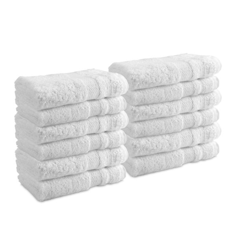 27X54 17 LBS DYED BEIGE DOBBY BORDER BATH TOWEL (CUMULUS)