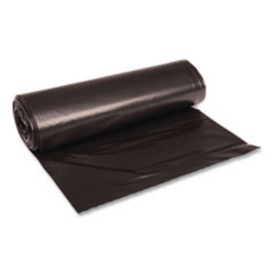 Recycled Polyethylene Liners – Black – 60 Gal – 1.2 Mil – 10 Rolls/Case – 100/Case