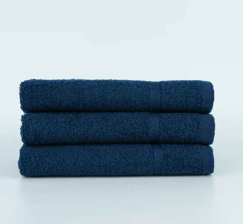 COLORED H/TOWELS , GOLF AND GYM 16X27 2.85 LBS RINGSPUN VAT DYED ROYAL BLUE HAND TOWEL