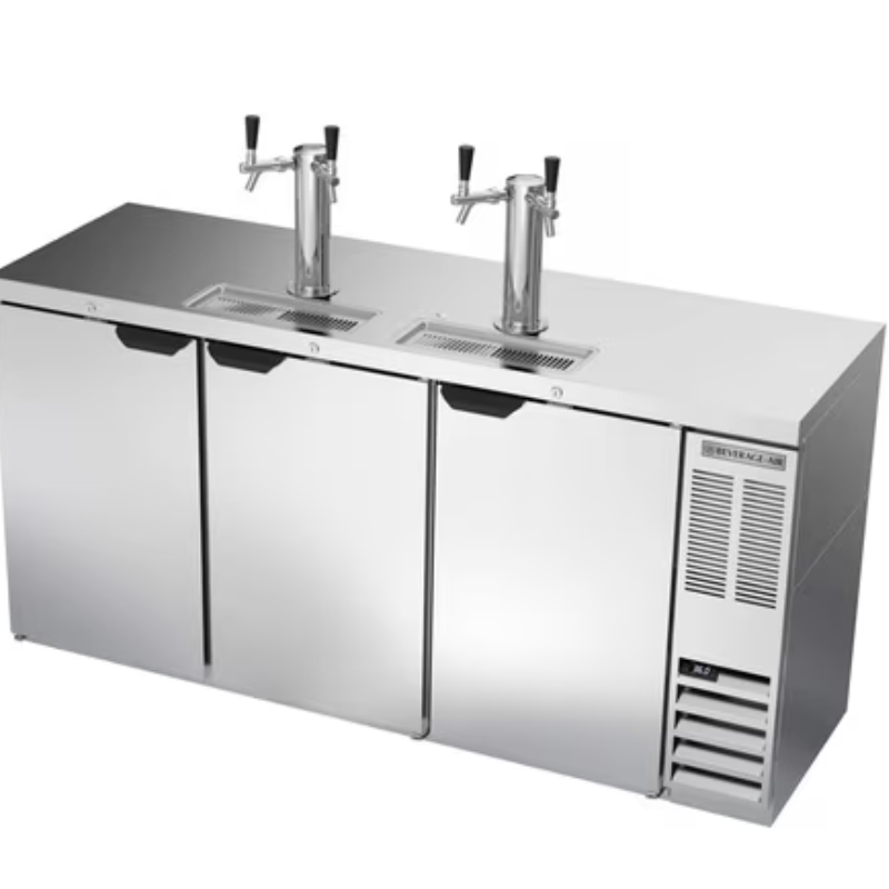 72 IN 3 Solid Door Direct Draw Beer Keg Cooler