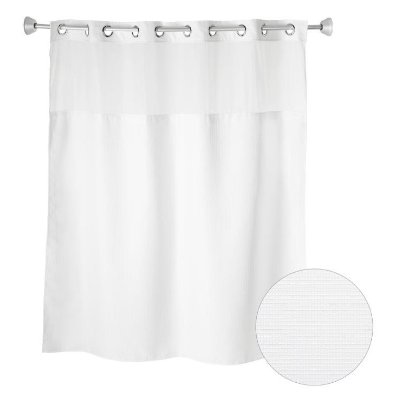 Waffle White, w/ Window, Snap Liner Included 71"x77"