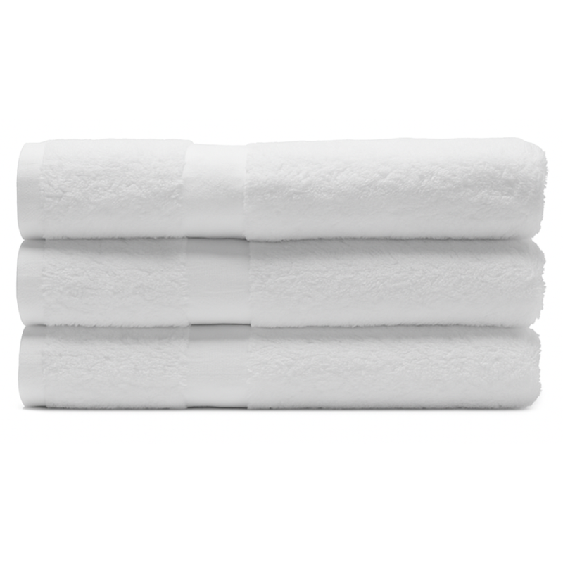 White, Cam Border 100% Ring-Spun Cotton