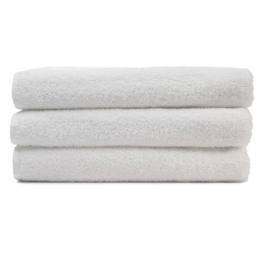 White, No Border 100% Ring-Spun Cotton