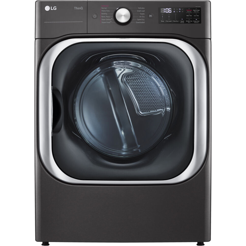 LG 9.0 CF Mega Capacity Electric Dryer with Sensor Dry, Turbo Steam