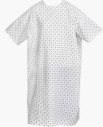 54X42 55/45 LIGHT TWILL PRINTED PATIENT GOWN (GREY SNOWFLAK)