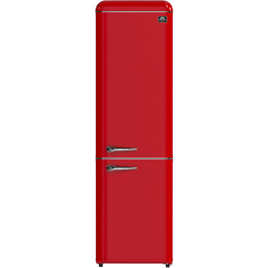 9 CF Bottom Mount Refrigerator, Retro Style