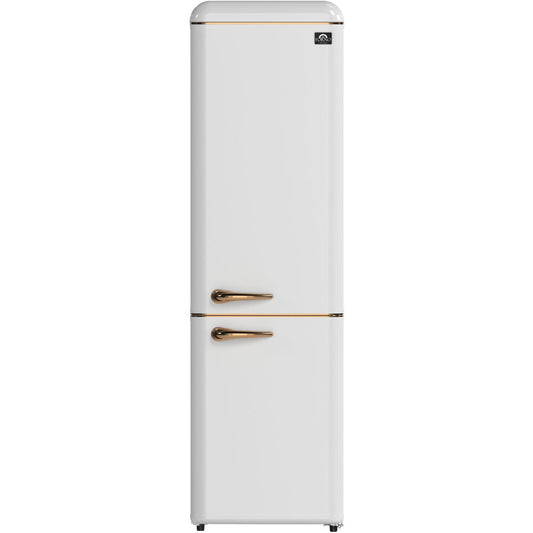9 CF Bottom Mount Refrigerator, Retro Style
