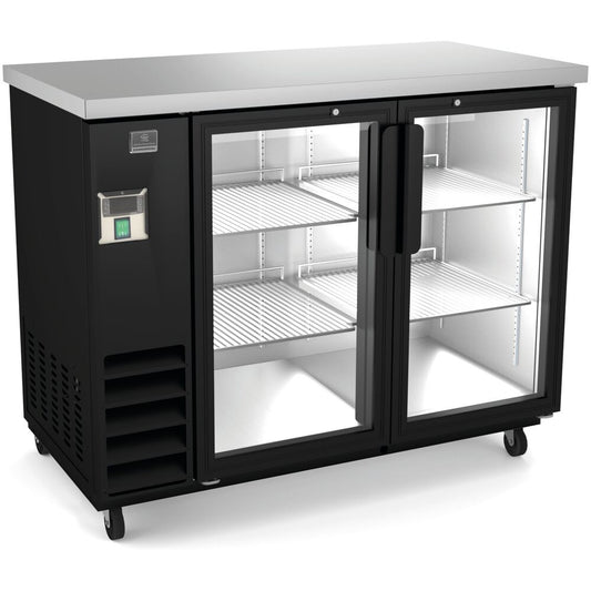 48" TWO GLASS DOOR BACK BAR