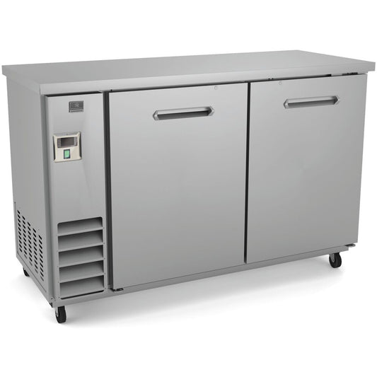 60" TWO SS SOLID DOOR BACK BAR