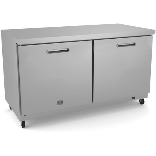 60" TWO DOOR UNDERCOUNTER REFRIG