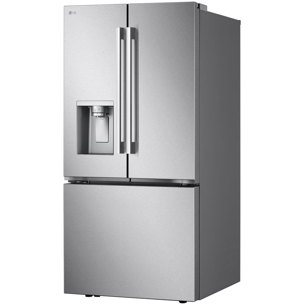 LG,25 CF Standard Depth Max French Door with Dual Handle, 33 Wide, Dual Ice