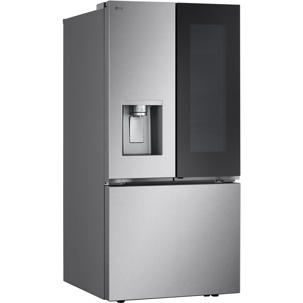 LG,25 CF Standard Depth Max French Door with Dual Handle, 33 Wide, Dual Ice