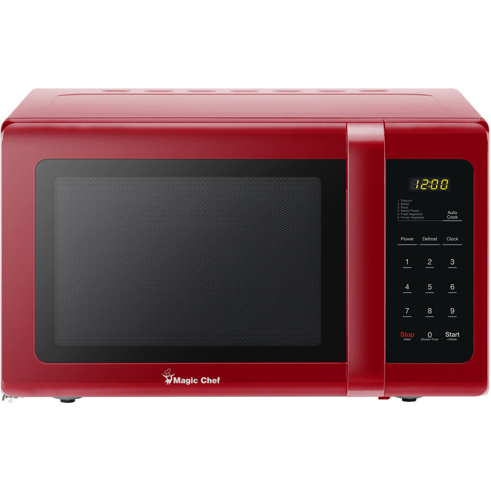 Magic Chef0.7 Cu Ft Retro Countertop, 700 Watt, Rotary Dial, Timer, 7 Power Levels,MCD770CM