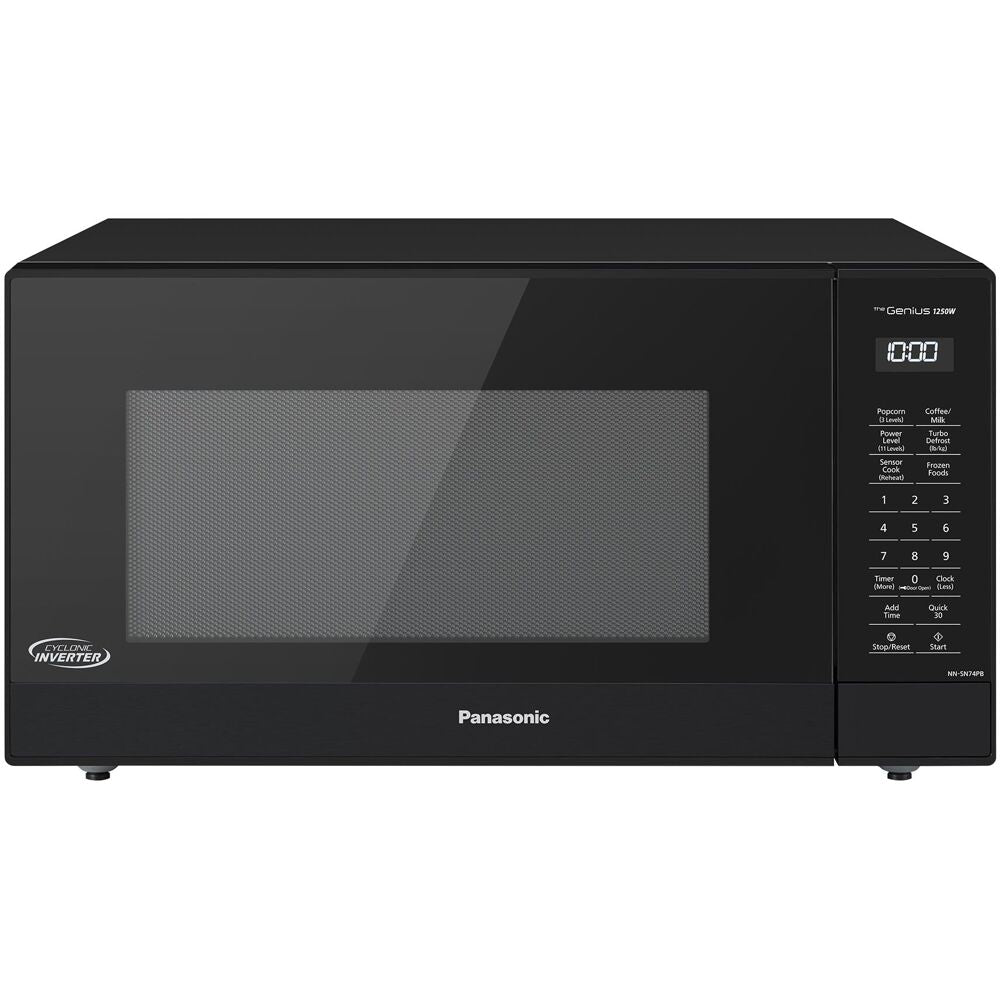 Panasonic 1.6 Cu. Ft., 1250 Watt, Black Body & Door, 5 Button Panel,Child Lock