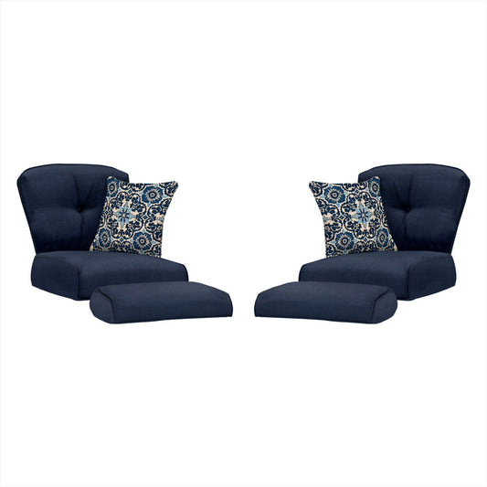Hanover Strathmere Side Chair and Ottoman Cushions S/2512