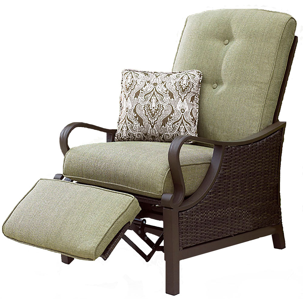 Hanover Ventura Luxury Recliner with Pillow Accessory, All-weather, Resin Weave364