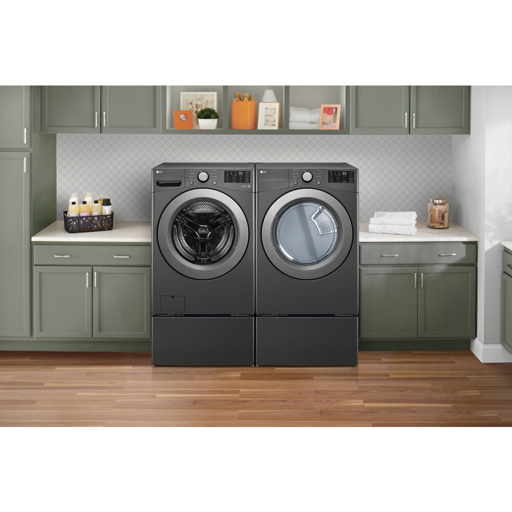 LG5.0 CF Front Load Washer (WM3470CM) & 7.4 CF Electric Dryer (DLE3470M)WM3470CM-E-KIT