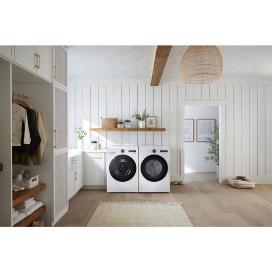 LG 4.5 CF Front Load Washer (WM5500HWA) & 7.4 CF Gas Dryer (DLGX5501W),Laundry