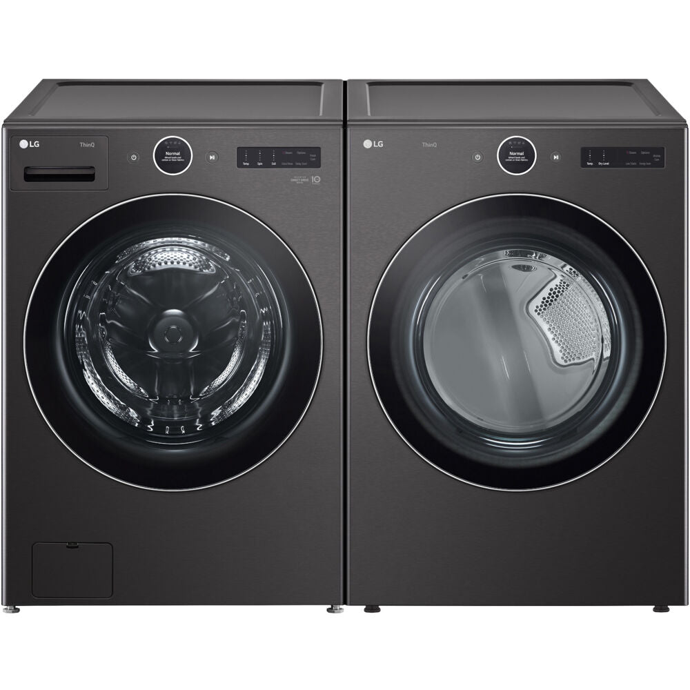 LG5.0 CF Front Load Washer (WM6700HBA) + 7.4 CF Electric Dryer (DLEX6700B)WM6700HBA-E-KIT