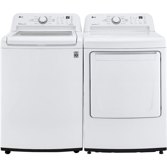 LG 4.3 CF Top Load Washer (WT7005CW) & 7.3 Gas Dryer (DLG7001W),Laundry