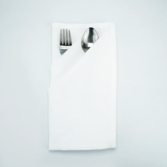 20X20 SPUN POLY NAPKIN - WHITE ( SPNP2020WHT )