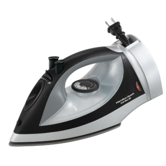 Electric Iron, Retractable Cord, ASO, Spray & Blast, Adj. Steam, Reset Button, Non-Stick Soleplate, Blk/Slvr
