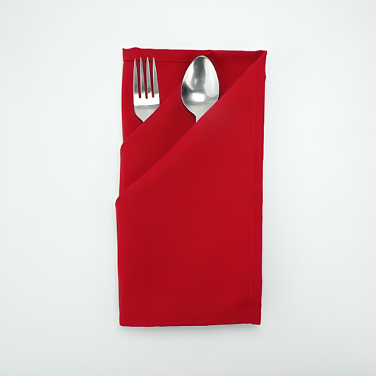 SPUN POLY NAPKIN - RED ( SPNP2020RED )