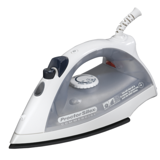 Lightweight Steam/Spray Iron, 15 min Auto Shut Off, Gray/White