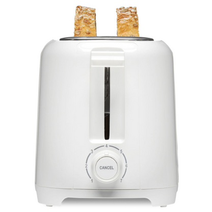 Wide-Slot 2 Slice Toaster, ASO, Xtra Wide Slots, Toast Boost, 7-Shade Toast Select, White