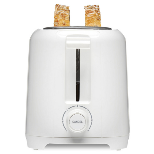 Wide-Slot 2 Slice Toaster, ASO, Xtra Wide Slots, Toast Boost, 7-Shade Toast Select, White