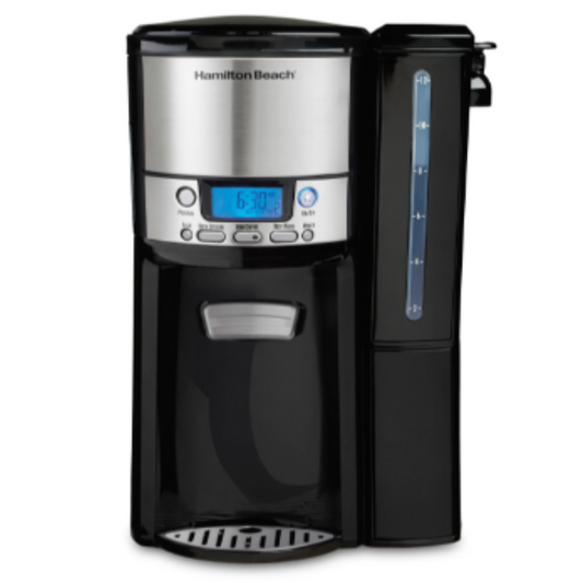12 Cup Dispensing Coffee Maker, w/ Programmable ASO, Black/Silver