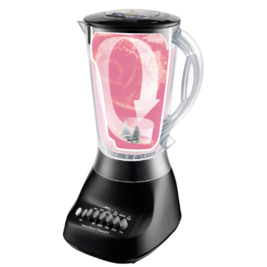 10 Spd. Smoothie Blender, w/56 Oz. Capacity, Dishwasher Safe Jar, Black