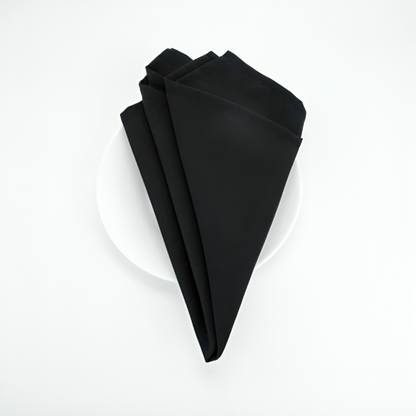 SPUN POLY NAPKIN - BLACK ( SPNP2020BLK )