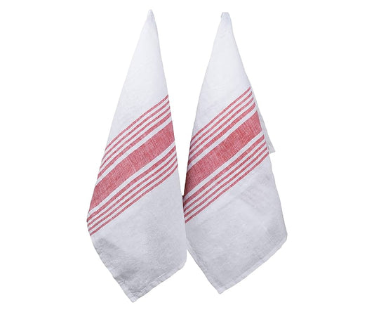 16X28 21 OZ MULTI RED STRIPE GLASS TOWEL (RGT-1628)