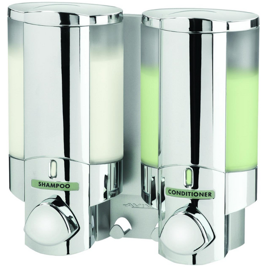 AVIVA Dispenser Two Chamber, Chrome/Translucent - 325mL (11 oz)